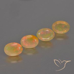 Gemme di Opale Multicolore naturale da 1.83 ct, Ovale, Traslucido