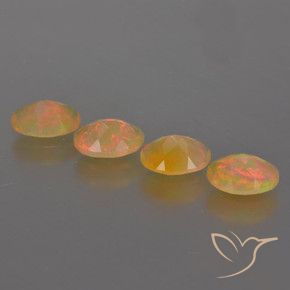 Gemme di Opale Multicolore naturale da 1.83 ct, Ovale, Traslucido