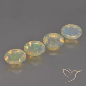 Gemme di Opale Multicolore naturale da 1.72 ct, Ovale, Trasparente
