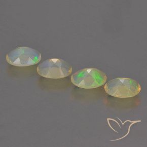 Gemme di Opale Multicolore naturale da 1.72 ct, Ovale, Trasparente