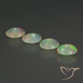 Gemme di Opale Multicolore naturale da 1.69 ct, Ovale, Trasparente