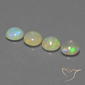 Gemme di Opale Multicolore naturale da 2.76 ct, Rotondo, Trasparente
