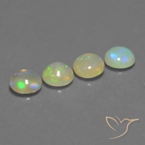 Gemme di Opale Multicolore naturale da 2.76 ct, Rotondo, Trasparente
