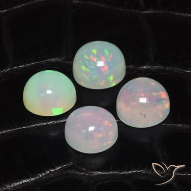 Gemme di Opale Multicolore naturale da 6.67 ct, Rotondo, Trasparente
