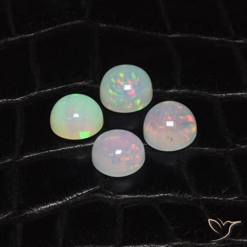 Gemme di Opale Multicolore naturale da 6.67 ct, Rotondo, Trasparente