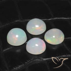 Gemme di Opale Multicolore naturale da 5.56 ct, Rotondo, Trasparente