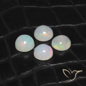Gemme di Opale Multicolore naturale da 5.56 ct, Rotondo, Trasparente