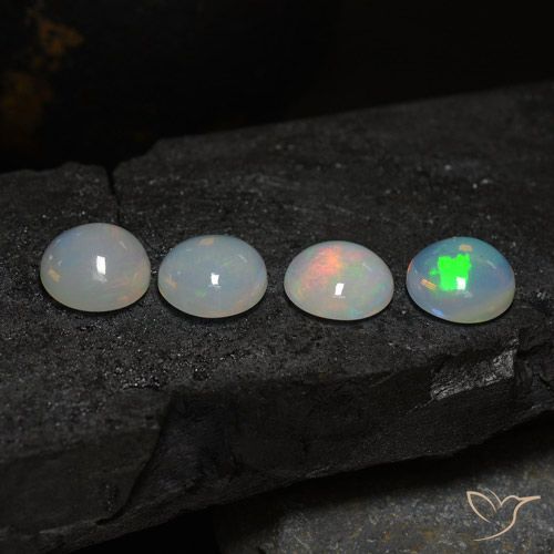 8.47ctw Naturale Multicolore Opale, Rotondo, Traslucido