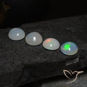 Gemme di Opale Multicolore naturale da 8.47 ct, Rotondo, Traslucido