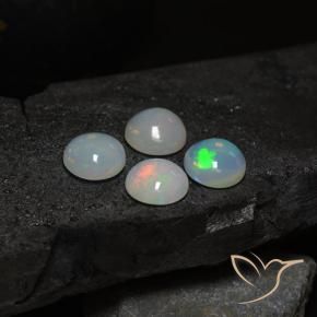 Gemme di Opale Multicolore naturale da 8.47 ct, Rotondo, Traslucido