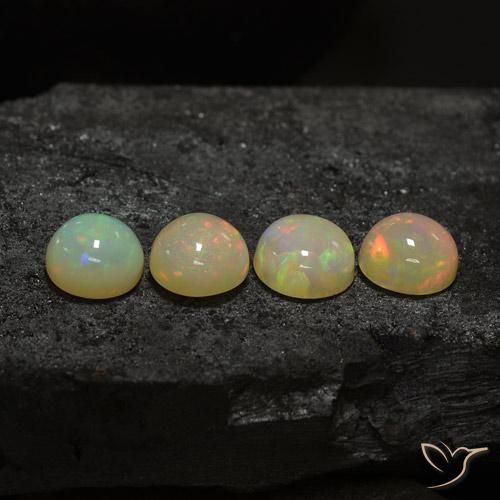 5.72ctw Naturale Multicolore Opale, Rotondo, Traslucido, Photo A