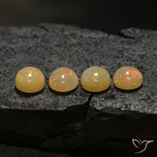 6.07ctw Naturale Multicolore Opale, Rotondo, Traslucido, Photo A