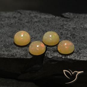 Gemme di Opale Multicolore naturale da 6.07 ct, Rotondo, Traslucido