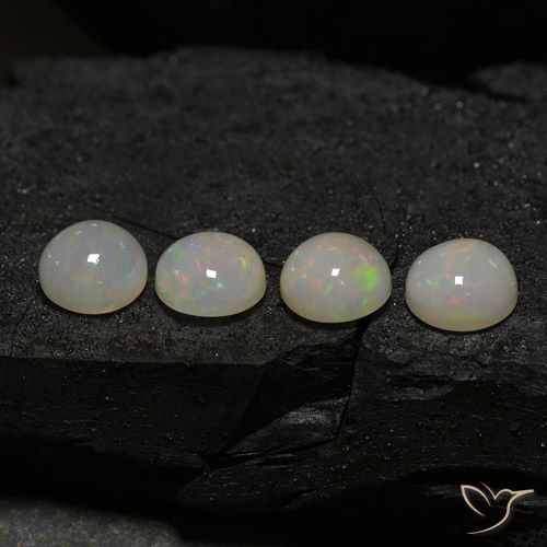 5.49ctw Naturale Multicolore Opale, Rotondo, Traslucido