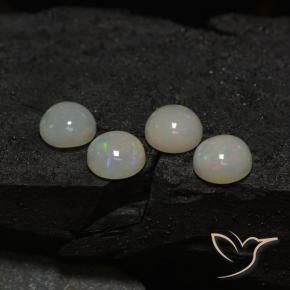 Gemme di Opale Multicolore naturale da 5.49 ct, Rotondo, Traslucido