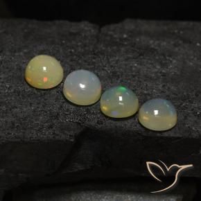Gemme di Opale Multicolore naturale da 5.75 ct, Rotondo, Traslucido