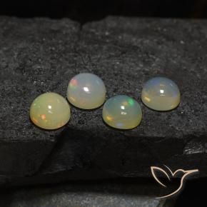 Gemme di Opale Multicolore naturale da 5.75 ct, Rotondo, Traslucido