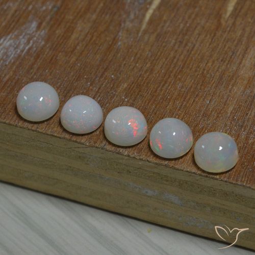 8.36ctw Naturale Multicolore Opale, Rotondo, Traslucido