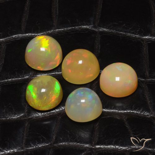 8.39ctw Naturale Multicolore Opale, Rotondo, Traslucido