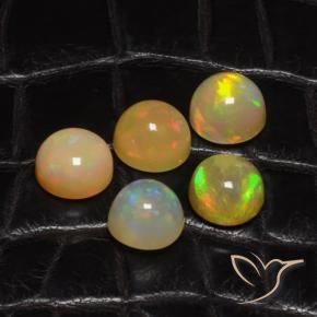 Gemme di Opale Multicolore naturale da 8.39 ct, Rotondo, Traslucido