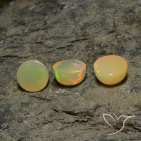 Gemme di Opale Multicolore naturale da 5.12 ct, Rotondo, Traslucido