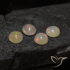 Gemme di Opale Multicolore naturale da 5.36 ct, Rotondo, Trasparente