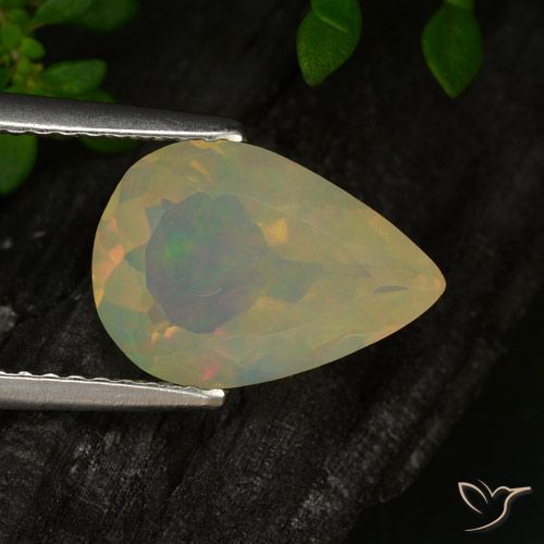 Opale Multicolore naturale da 1.85 ct, Forma a pera, Traslucido
