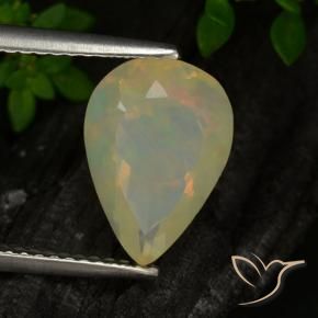 Opale Multicolore naturale da 1.85 ct, Forma a pera, Traslucido