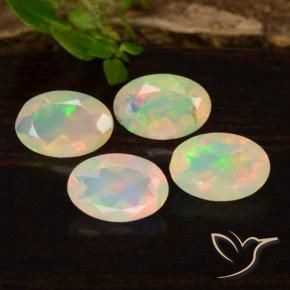 Gemme di Opale Multicolore naturale da 1.14 ct, Ovale, Trasparente
