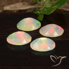 Gemme di Opale Multicolore naturale da 1.14 ct, Ovale, Trasparente