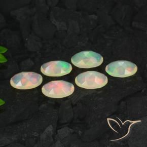 Gemme di Opale Multicolore naturale da 1.60 ct, Ovale, Trasparente