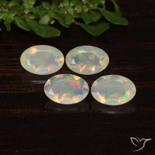 Gemme di Opale Multicolore naturale da 1.13 ct, Ovale, Trasparente