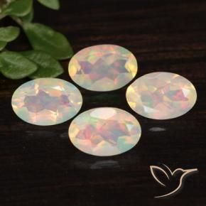 Gemme di Opale Multicolore naturale da 1.15 ct, Ovale, Trasparente