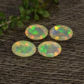 Gemme di Opale Multicolore naturale da 1.03 ct, Taglio ovale, Trasparente