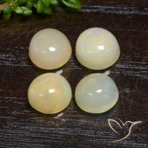 Gemme di Opale Multicolore naturale da 2.70 ct, Rotondo, Traslucido