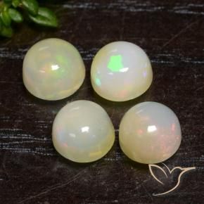 Gemme di Opale Multicolore naturale da 3.15 ct, Rotondo, Traslucido