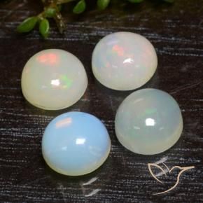 Gemme di Opale Multicolore naturale da 2.26 ct, Rotondo, Traslucido
