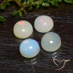 Gemme di Opale Multicolore naturale da 2.26 ct, Rotondo, Traslucido