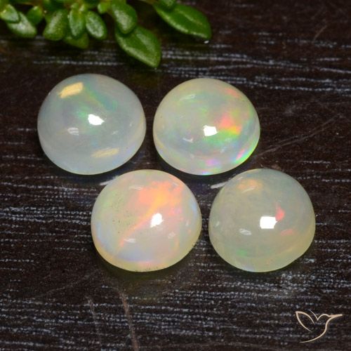 Gemme di Opale Multicolore naturale da 2.11 ct, Rotondo, Trasparente