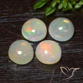 Gemme di Opale Multicolore naturale da 2.11 ct, Rotondo, Trasparente