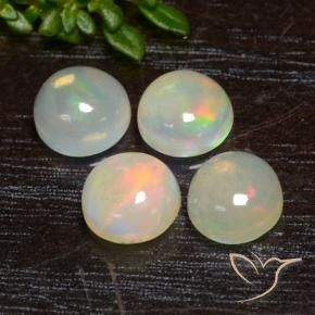 Gemme di Opale Multicolore naturale da 2.11 ct, Rotondo, Trasparente