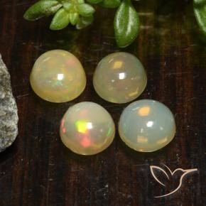 Gemme di Opale Multicolore naturale da 1.45 ct, Rotondo, Traslucido