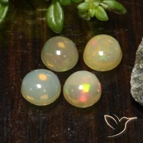 Gemme di Opale Multicolore naturale da 1.45 ct, Rotondo, Traslucido
