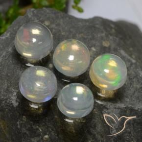 Gemme di Opale Multicolore naturale da 1.94 ct, Rotondo, Trasparente