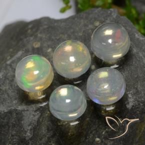 Gemme di Opale Multicolore naturale da 1.94 ct, Rotondo, Trasparente