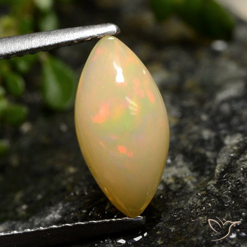 1.42ct Naturale Multicolore Opale, Taglio marquise, Traslucido