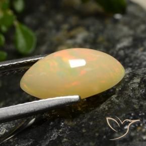 Opale Multicolore naturale da 1.42 ct, Taglio marquise, Traslucido