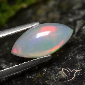 Opale Multicolore naturale da 1.01 ct, Taglio marquise, Trasparente