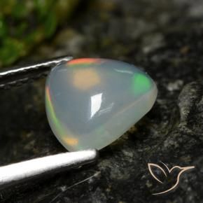 Opale Multicolore naturale da 1.00 ct, Taglio trillion, Trasparente