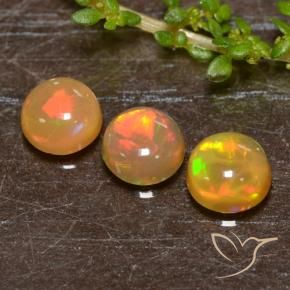 Gemme di Opale Multicolore naturale da 1.93 ct, Rotondo, Traslucido